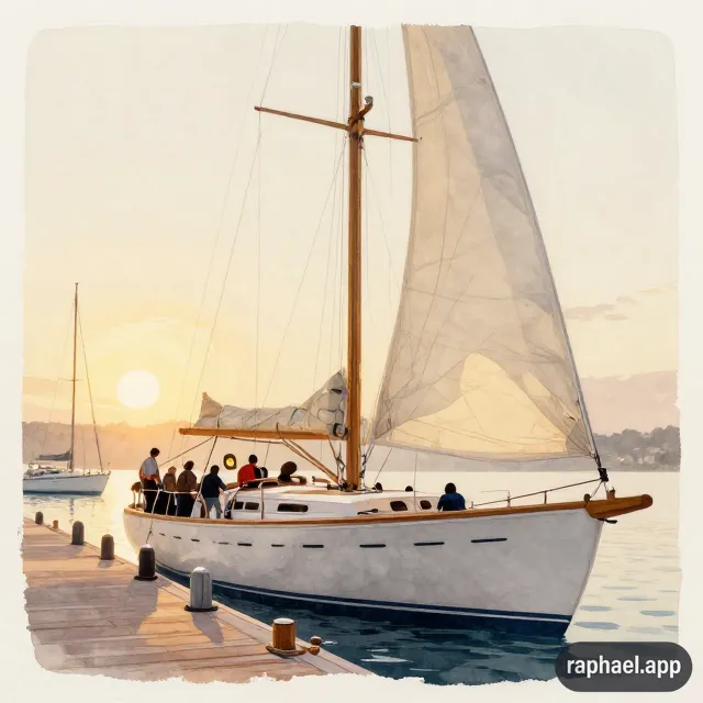 Dawn departure from the marina