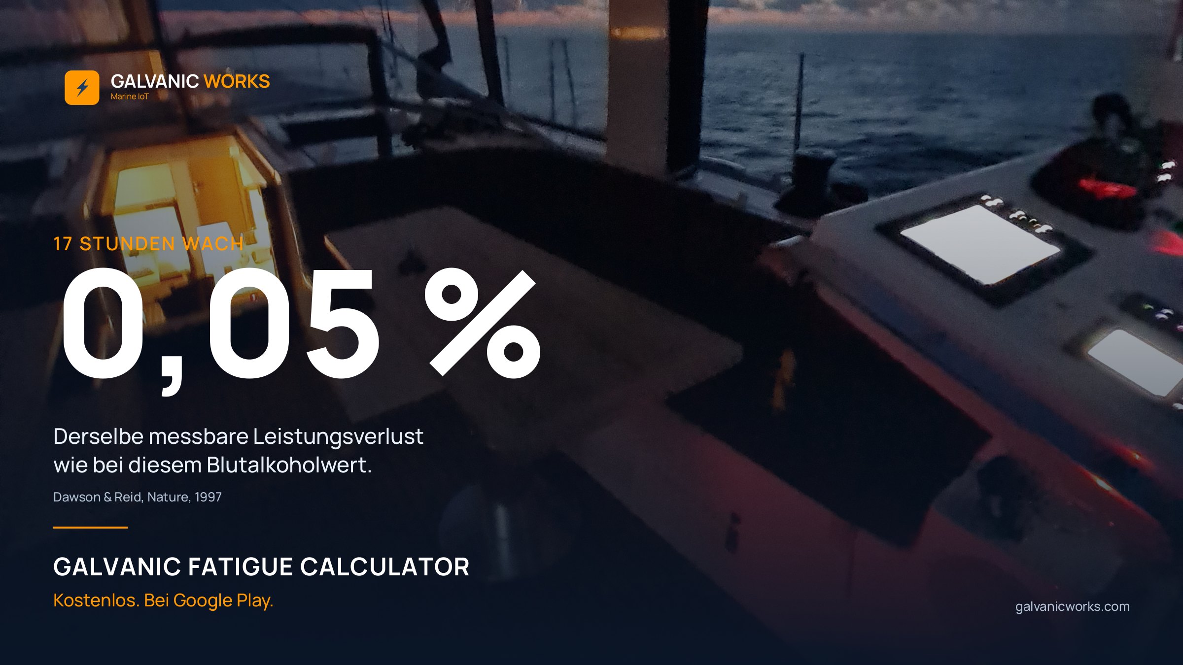 17 Stunden wach entsprechen 0,05% Blutalkohol